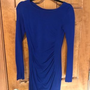 Express Royal Blue long sleeve Mini Dress